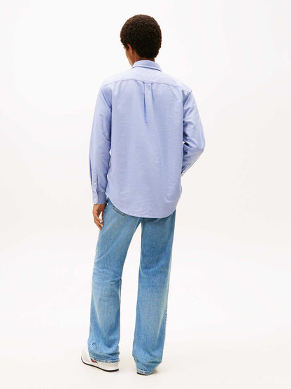 Camicia Oxford celeste Tommy Jeans button-down da uomo