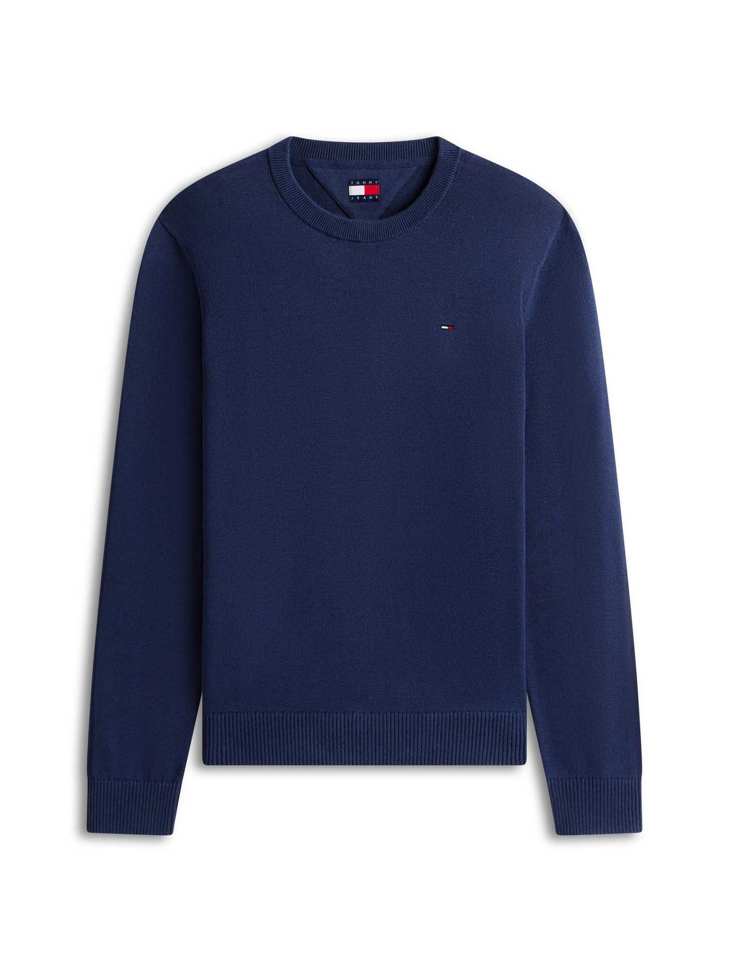Pullover girocollo slim fit blu Tommy Jeans da uomo