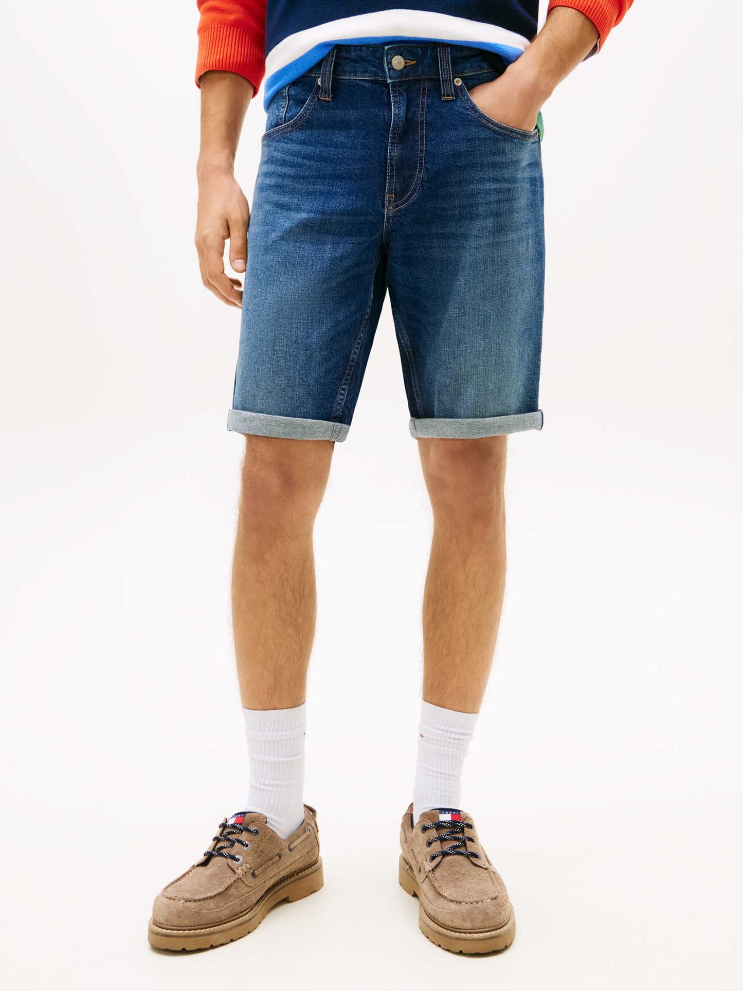 Bermuda Tommy Jeans Ronnie slim fit in denim da uomo