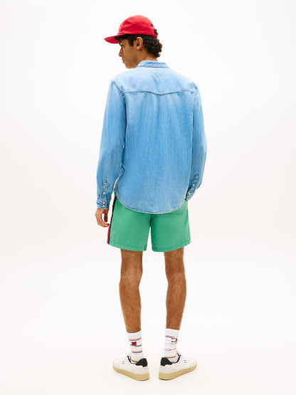 Camicia in denim regular da uomo Tommy Jeans per look casual