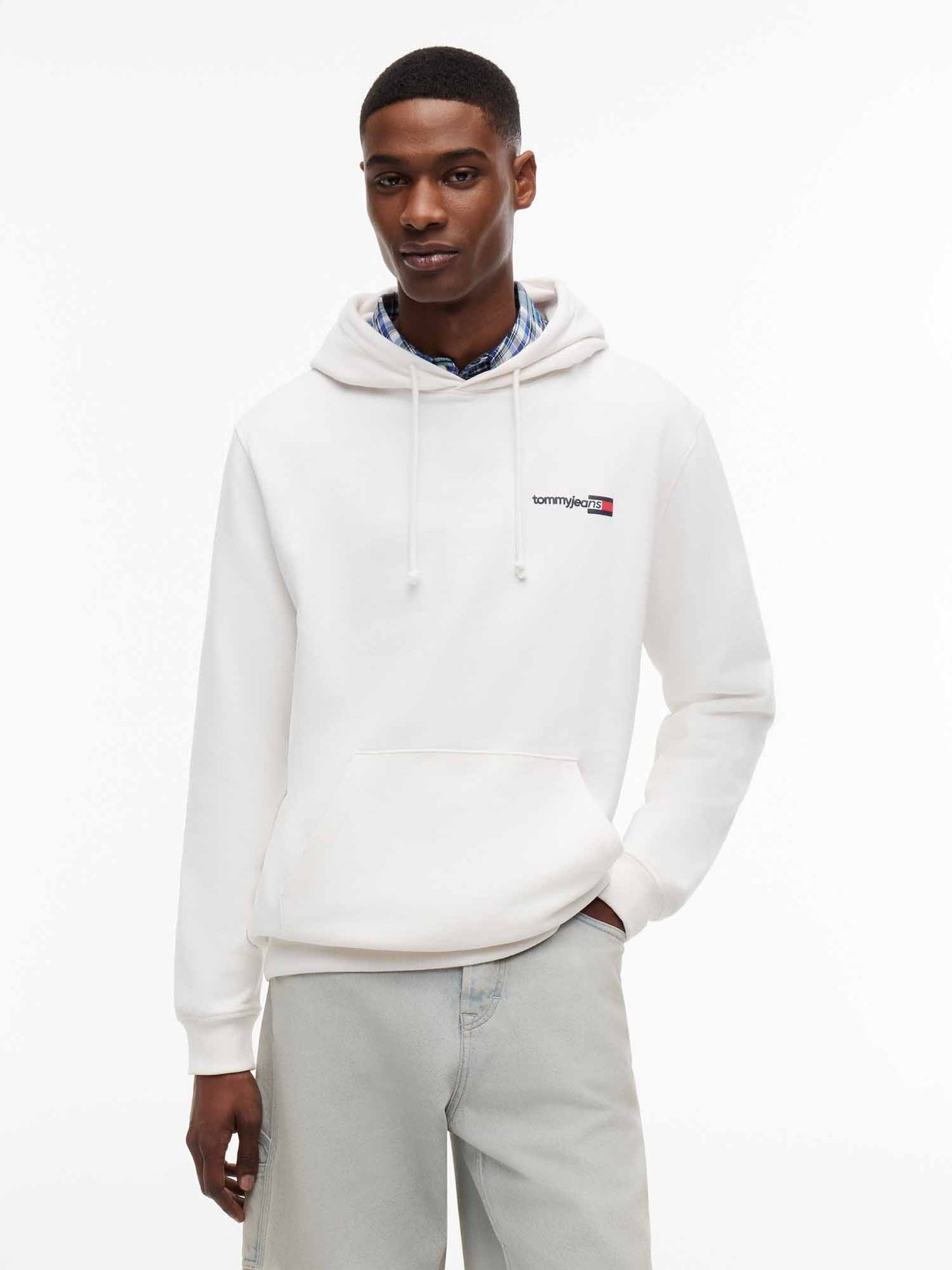 Tommy Hilfiger Entry Dna, felpa da uomo bianca