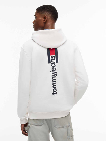Tommy Hilfiger Entry Dna, felpa da uomo bianca