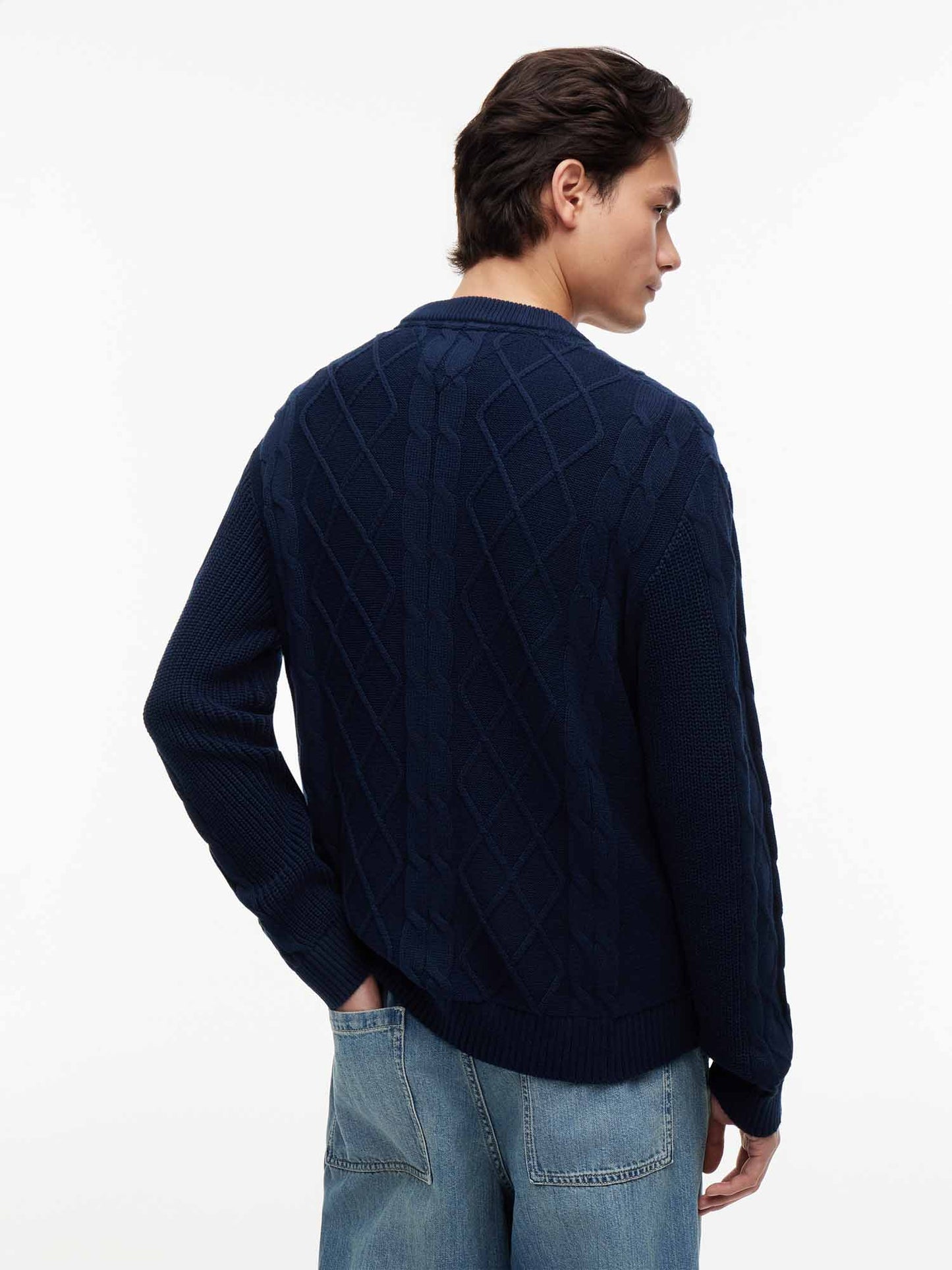 Tommy Hilfiger Tommy Jeans Cable, maglia da uomo blu