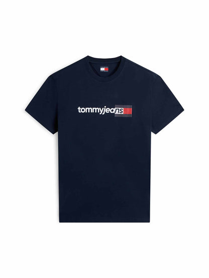 Tommy Hilfiger Tommy Jeans Entry DNA, t-shirt maniche corte da uomo blu
