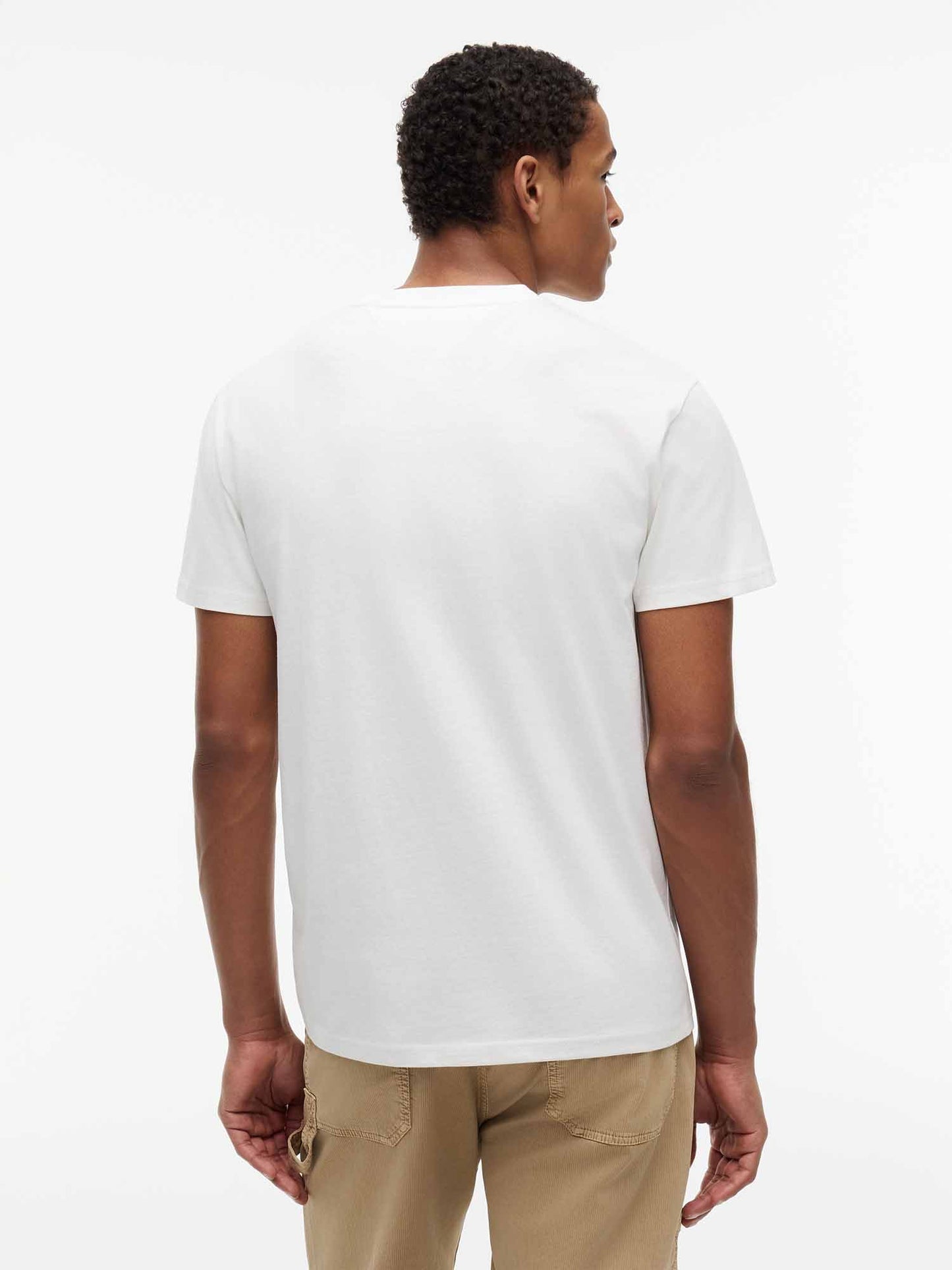 Tommy Hilfiger Tommy Jeans Entry DN, t-shirt maniche corte da uomo bianca