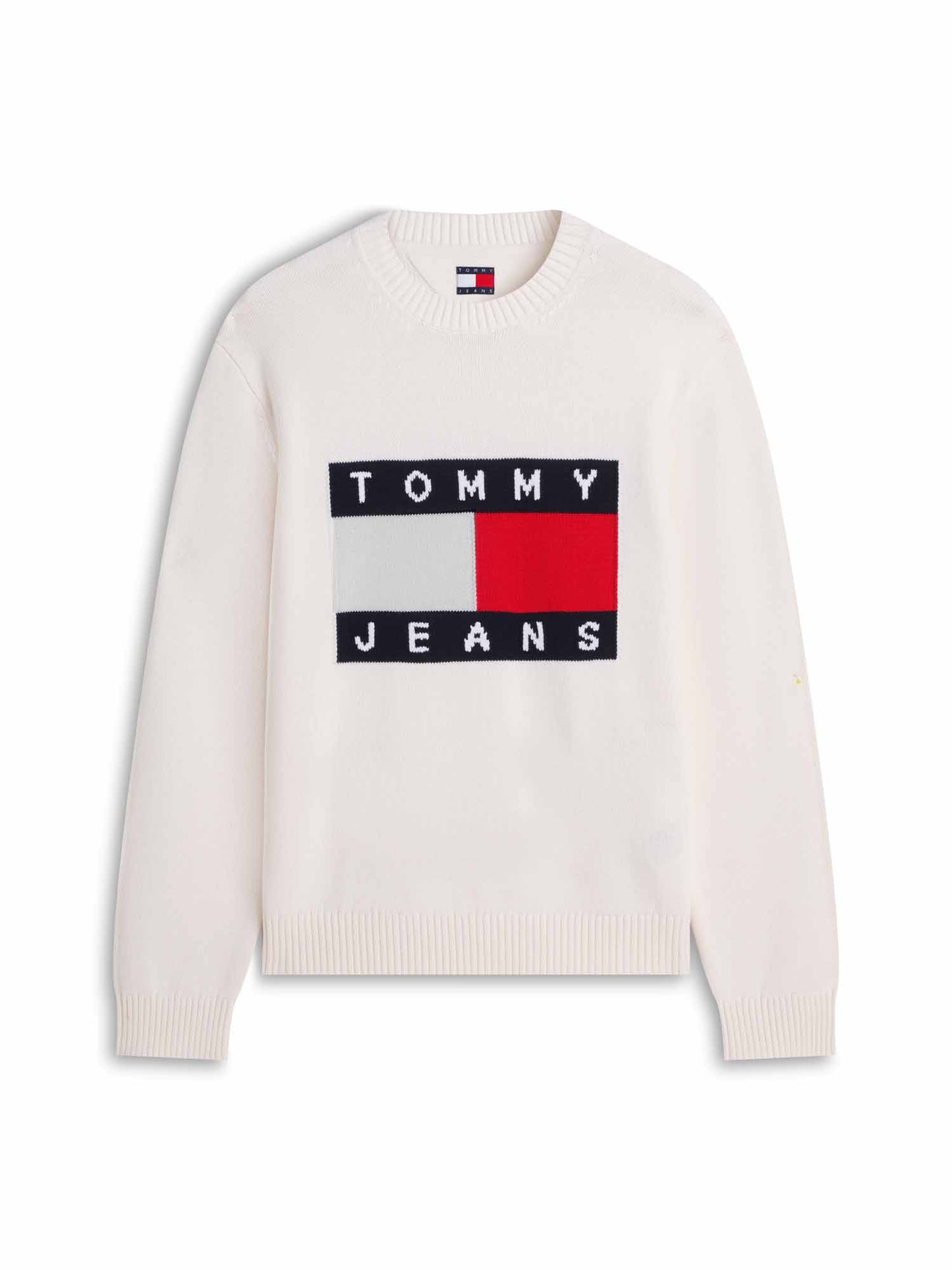 Tommy Hilfiger Tommy Jeans Flag, maglia da uomo bianca