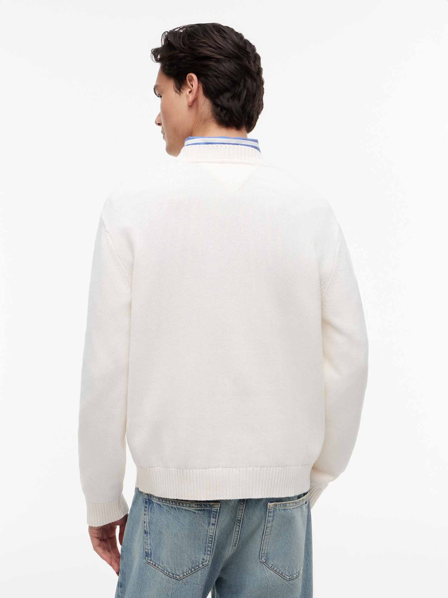 Tommy Hilfiger Tommy Jeans Flag, maglia da uomo bianca