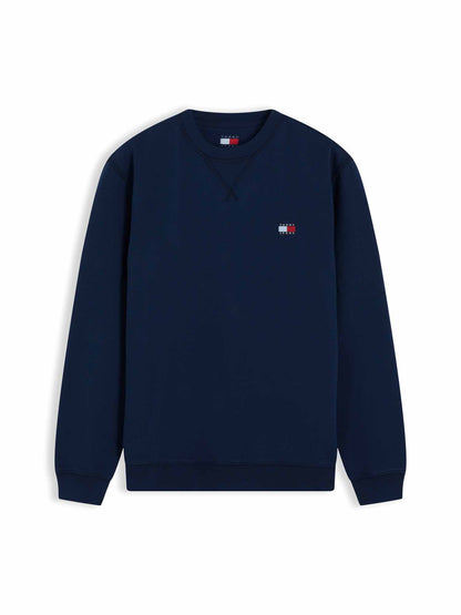 Tommy Hilfiger Badge Crew, felpa da uomo blu