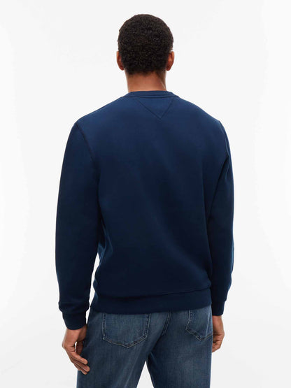 Tommy Hilfiger Badge Crew, felpa da uomo blu