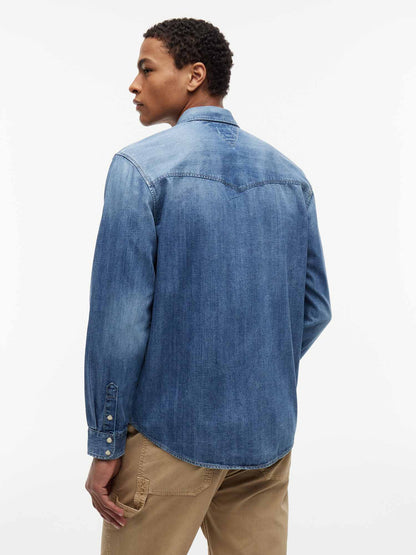 Tommy Hilfiger Tommy Jeans Western, camicia da uomo denim
