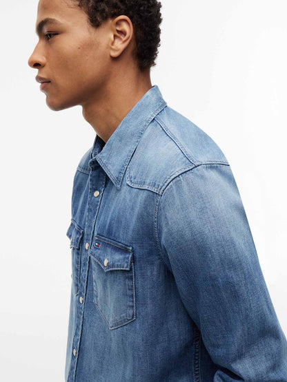Tommy Hilfiger Tommy Jeans Western, camicia da uomo denim