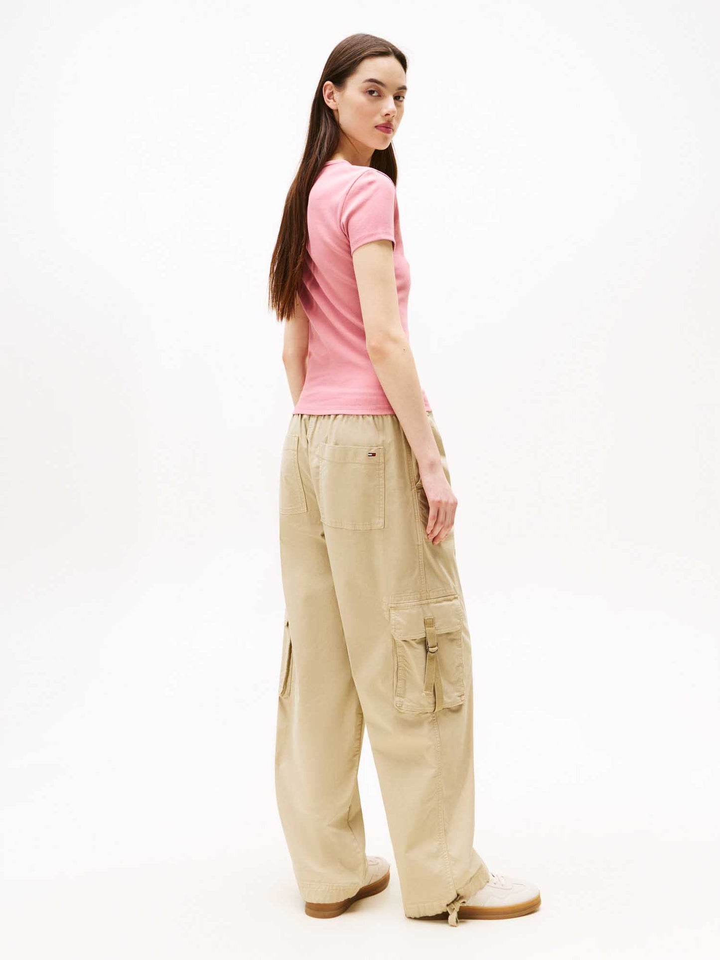 T-SHIRT SLIM ESSENTIAL TOMMY JEANS DONNA ROSA