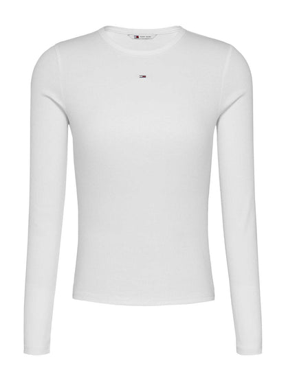 Tommy jeans ess. tee t-shirt da donna bianco