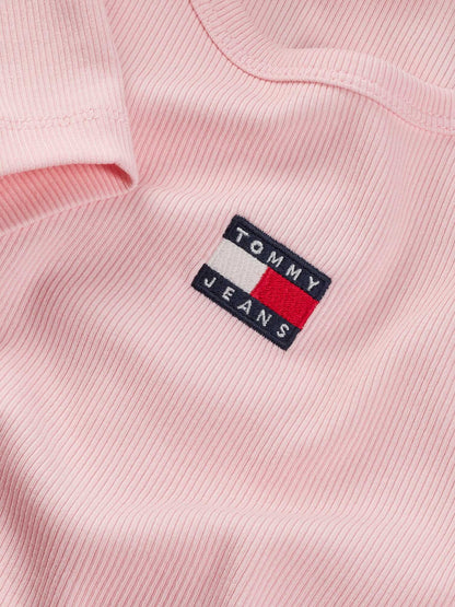 T-SHIRT SLIM BADGE TOMMY JEANS DONNA ROSA