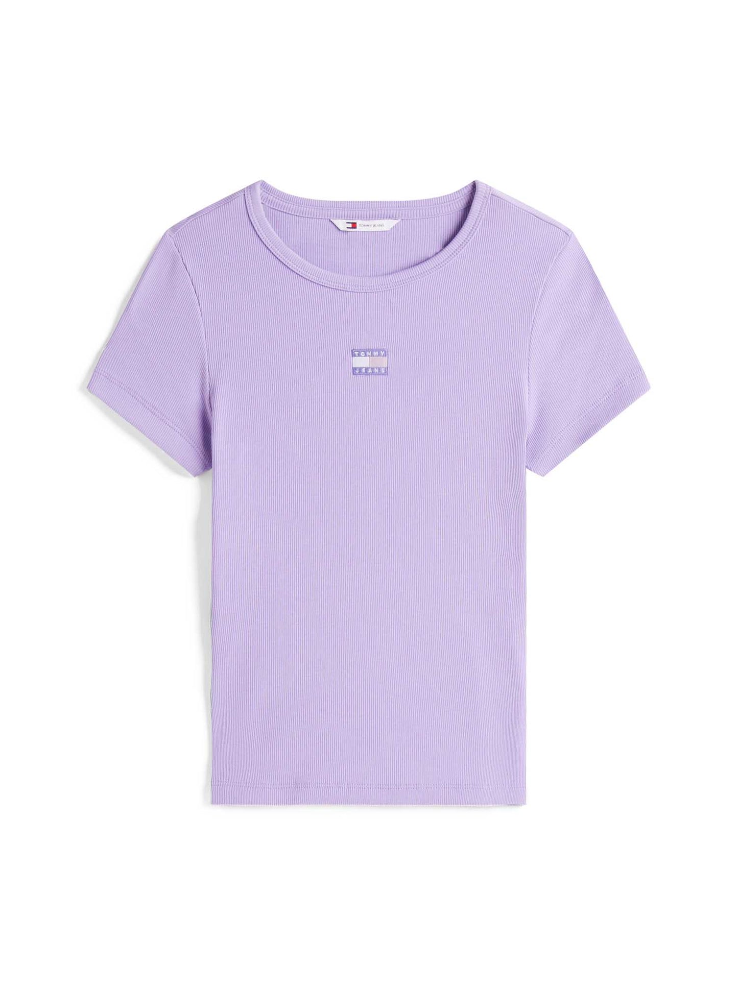 T-SHIRT SLIM BADGE TOMMY JEANS DONNA LILLA