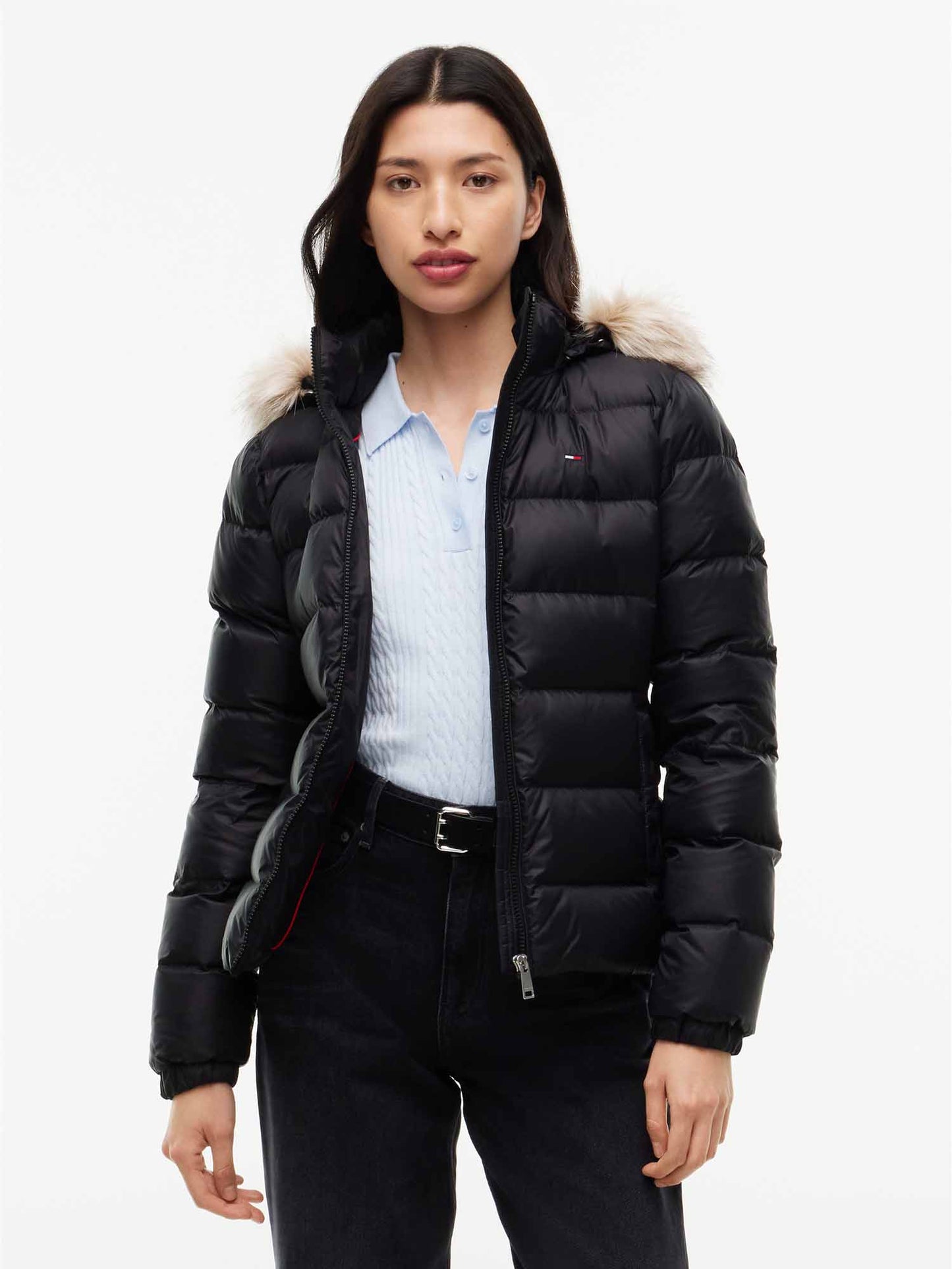 Tommy Hilfiger Basic Jk, giubbotto da donna nero
