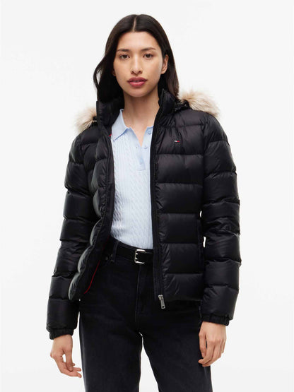 Tommy Hilfiger Basic Jk, giubbotto da donna nero