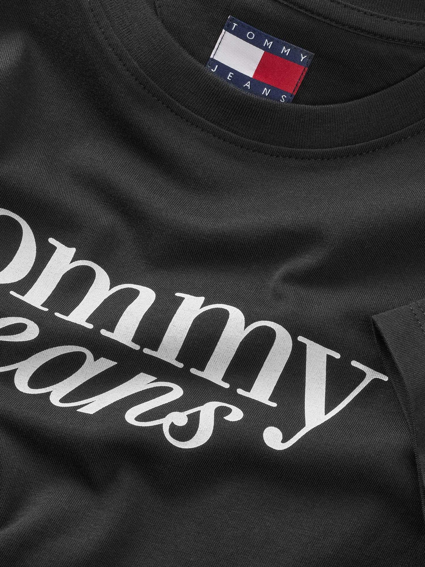 T-SHIRT SLIM ESSENTIAL TOMMY JEANS DONNA NERO