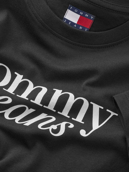 T-SHIRT SLIM ESSENTIAL TOMMY JEANS DONNA NERO