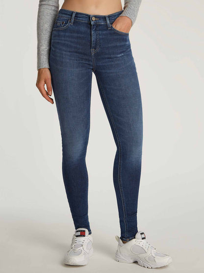 DENIM NORA SKINNY TOMMY JEANS DONNA JEANS SCURO