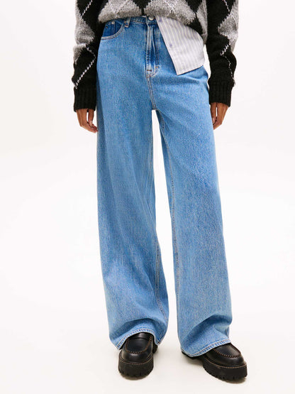 Jeans Claire Tommy Hilfiger a vita alta e wide leg donna denim