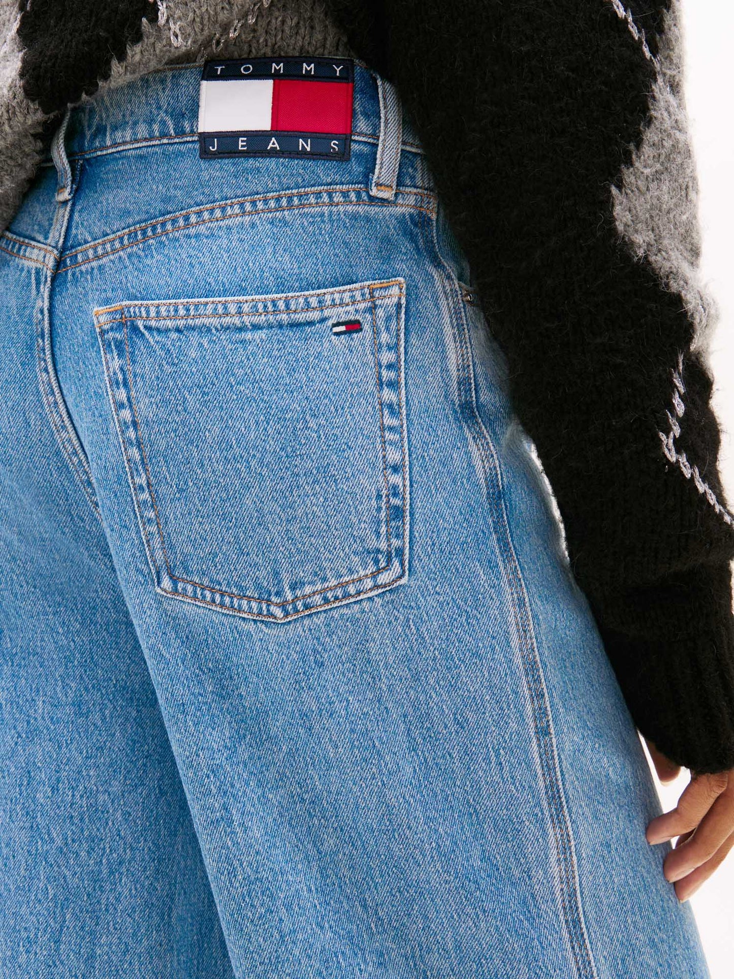 Jeans Claire Tommy Hilfiger a vita alta e wide leg donna denim