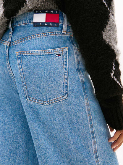 Jeans Claire Tommy Hilfiger a vita alta e wide leg donna denim