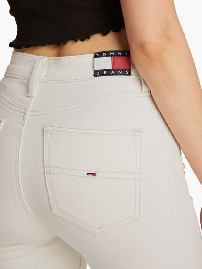 DENIM SYLVIA HIGHT SKINNY TOMMY JEANS DONNA BIANCO