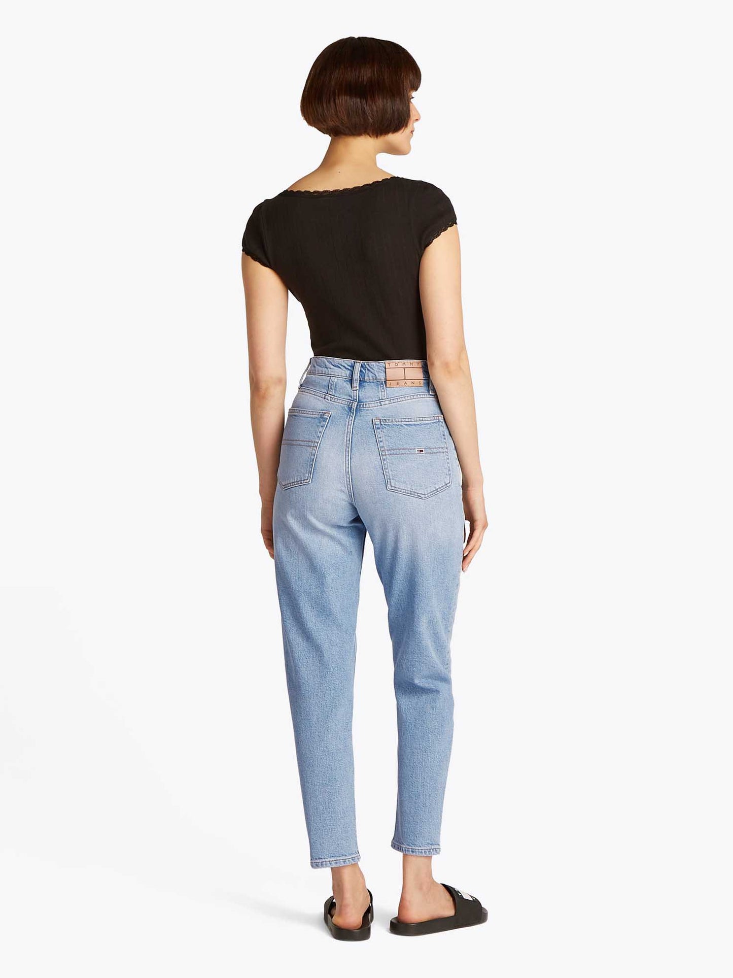 DENIM MOM VITA ALTISSIMA TOMMY JEANS DONNA JEANS CHIARO
