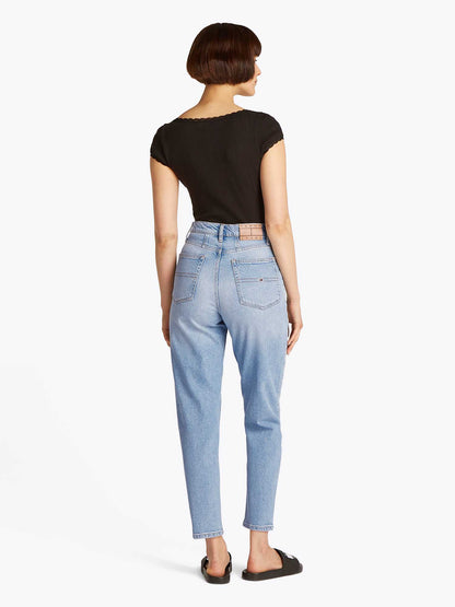DENIM MOM VITA ALTISSIMA TOMMY JEANS DONNA JEANS CHIARO