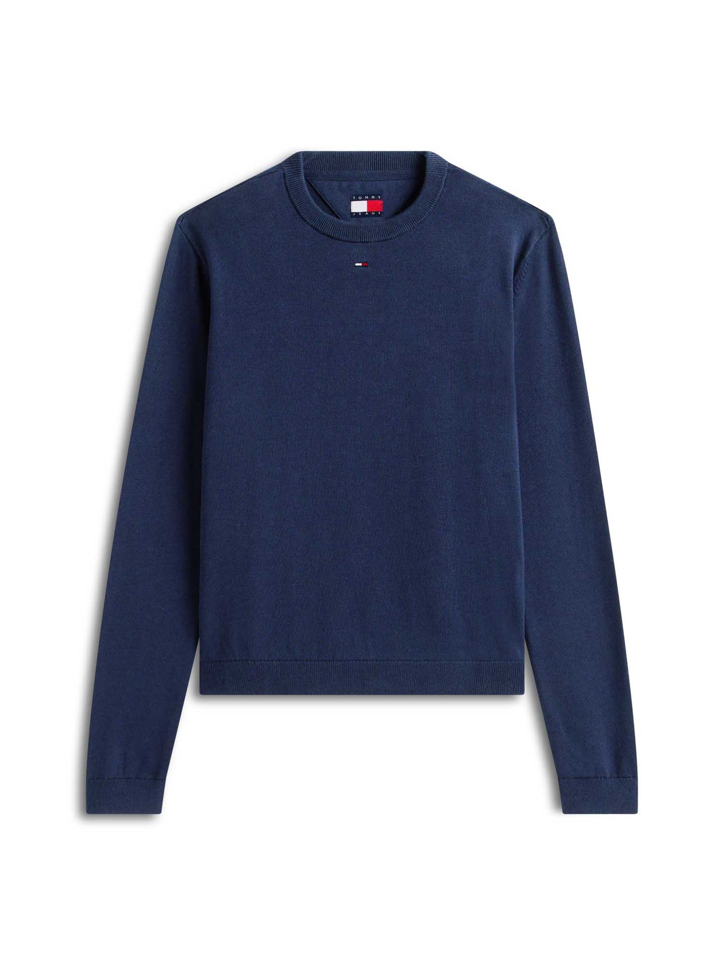 Pullover leggero blu Tommy Jeans da donna con bandierina ricamata