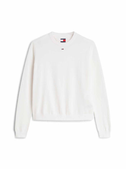 Tommy Hilfiger Tommy Jeans Essential, maglia da donna bianca