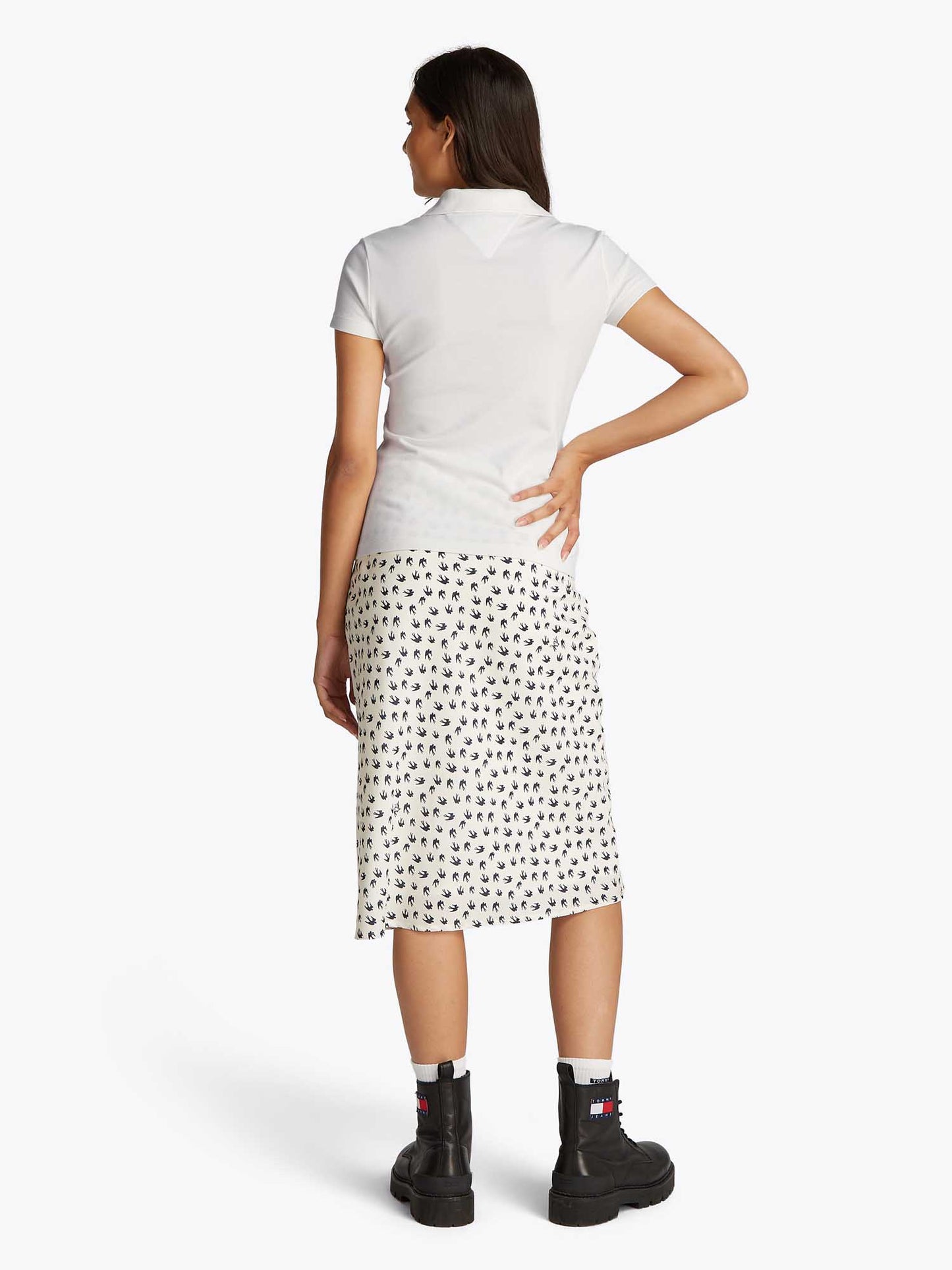 POLO SLIM ESSENTIAL TOMMY JEANS DONNA ECRU'