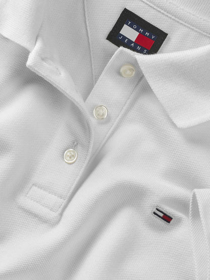 POLO SLIM ESSENTIAL TOMMY JEANS DONNA ECRU'