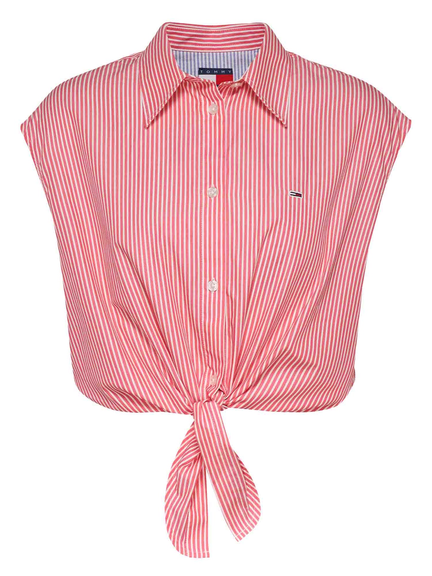 CAMICIA CROP IN POPILENE TOMMY JEANS DONNA CORALLO