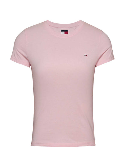 T-SHIRT SLIM C-NECK TOMMY JEANS DONNA ROSA