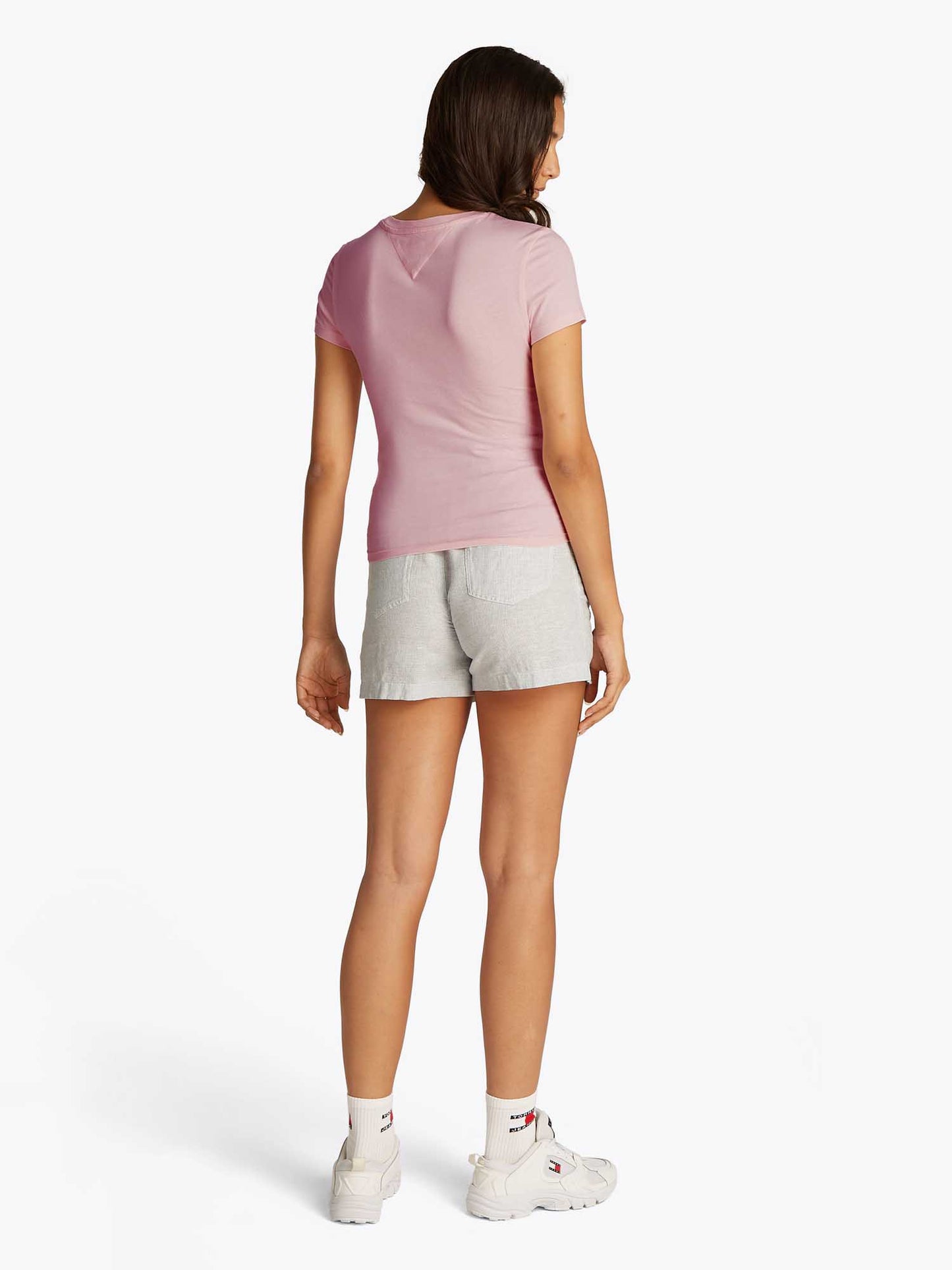 T-SHIRT SLIM C-NECK TOMMY JEANS DONNA ROSA