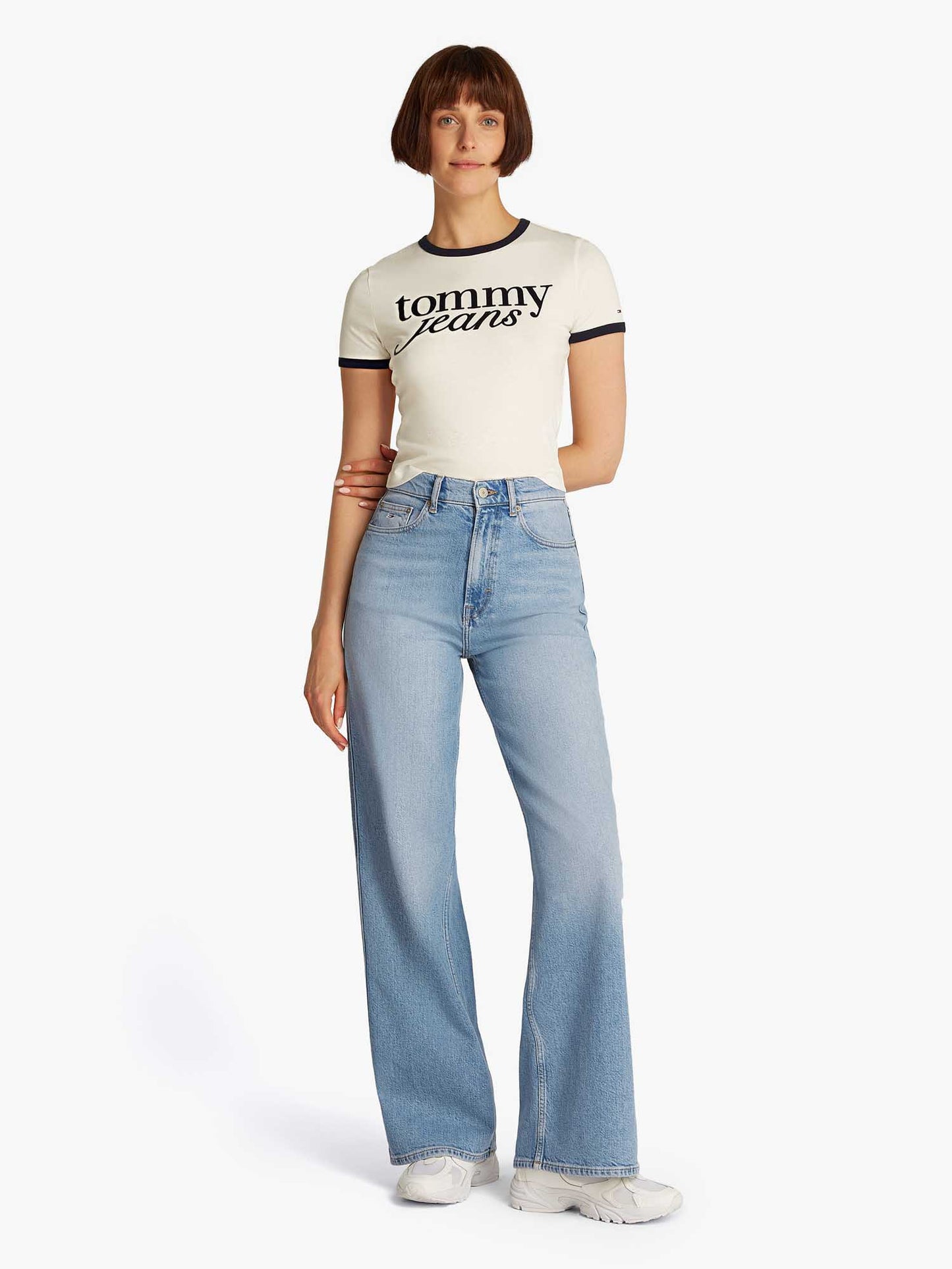 DENIM CLAIRE  VITA ALTA TOMMY JEANS DONNA JEANS CHIARO