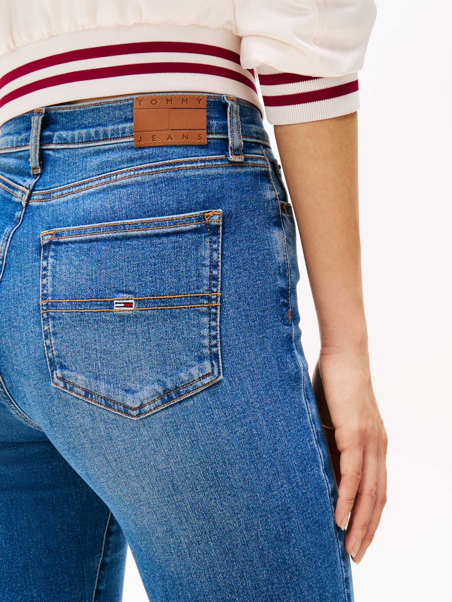 DENIM SYLVIA VITA ALTA TOMMY JEANS DONNA JEANS CHIARO