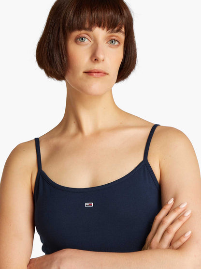 CANOTTA ESSENTIAL STRAP TOMMY JEANS DONNA BLU