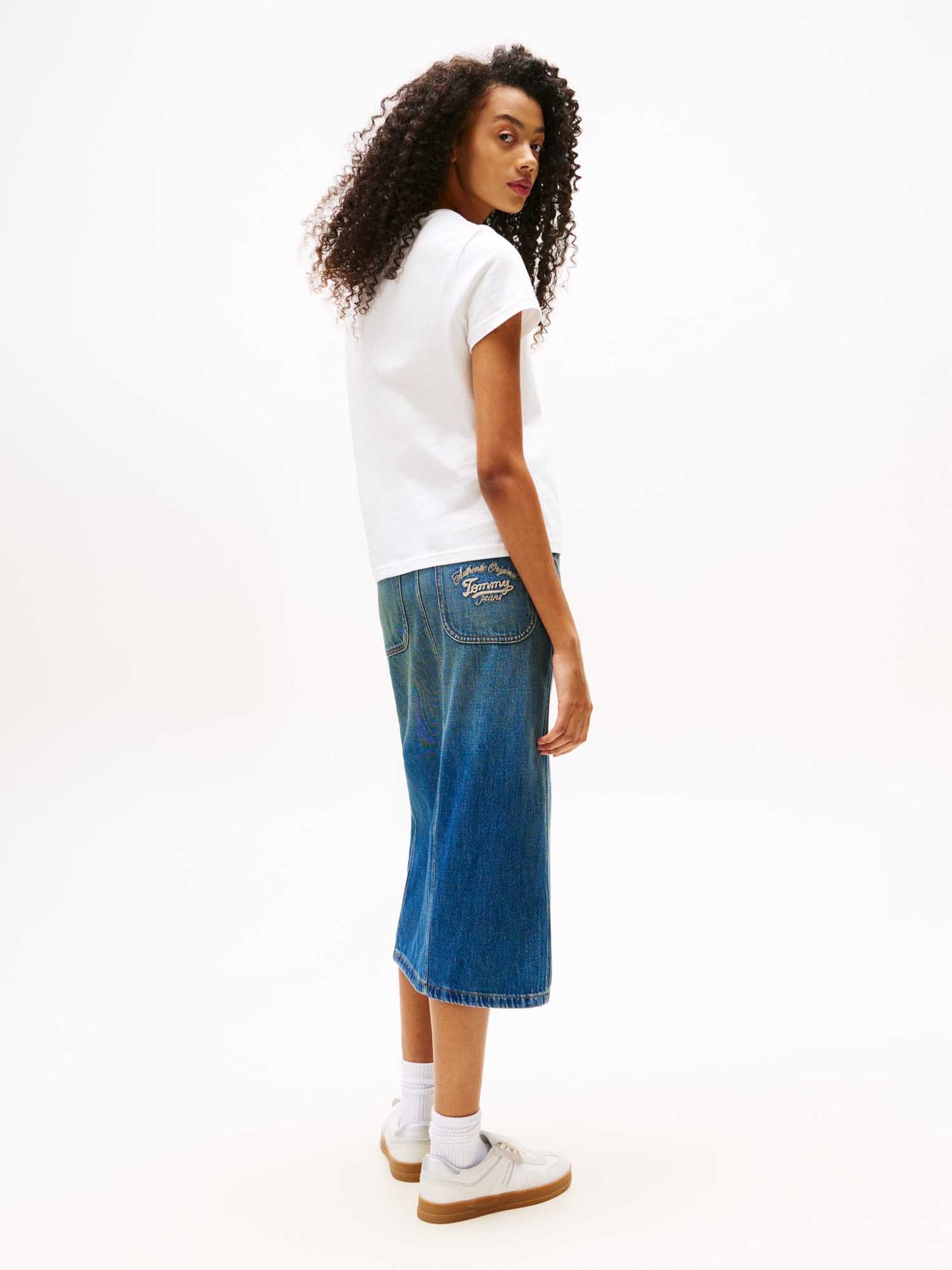 T-SHIRT FLORAL TOMMY JEANS DONNA BIANCO