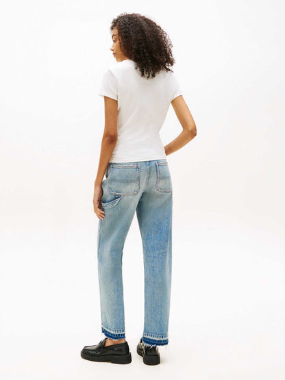 T-SHIRT SLIM ESSENT TOMMY JEANS DONNA BIANCO