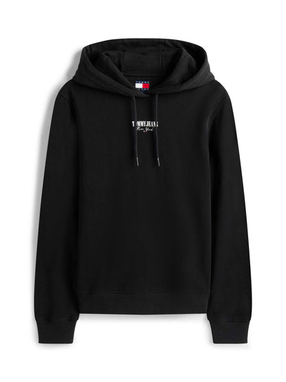 FELPA CON LOGO ESSENTIALS TOMMY JEANS DA DONNA NERO