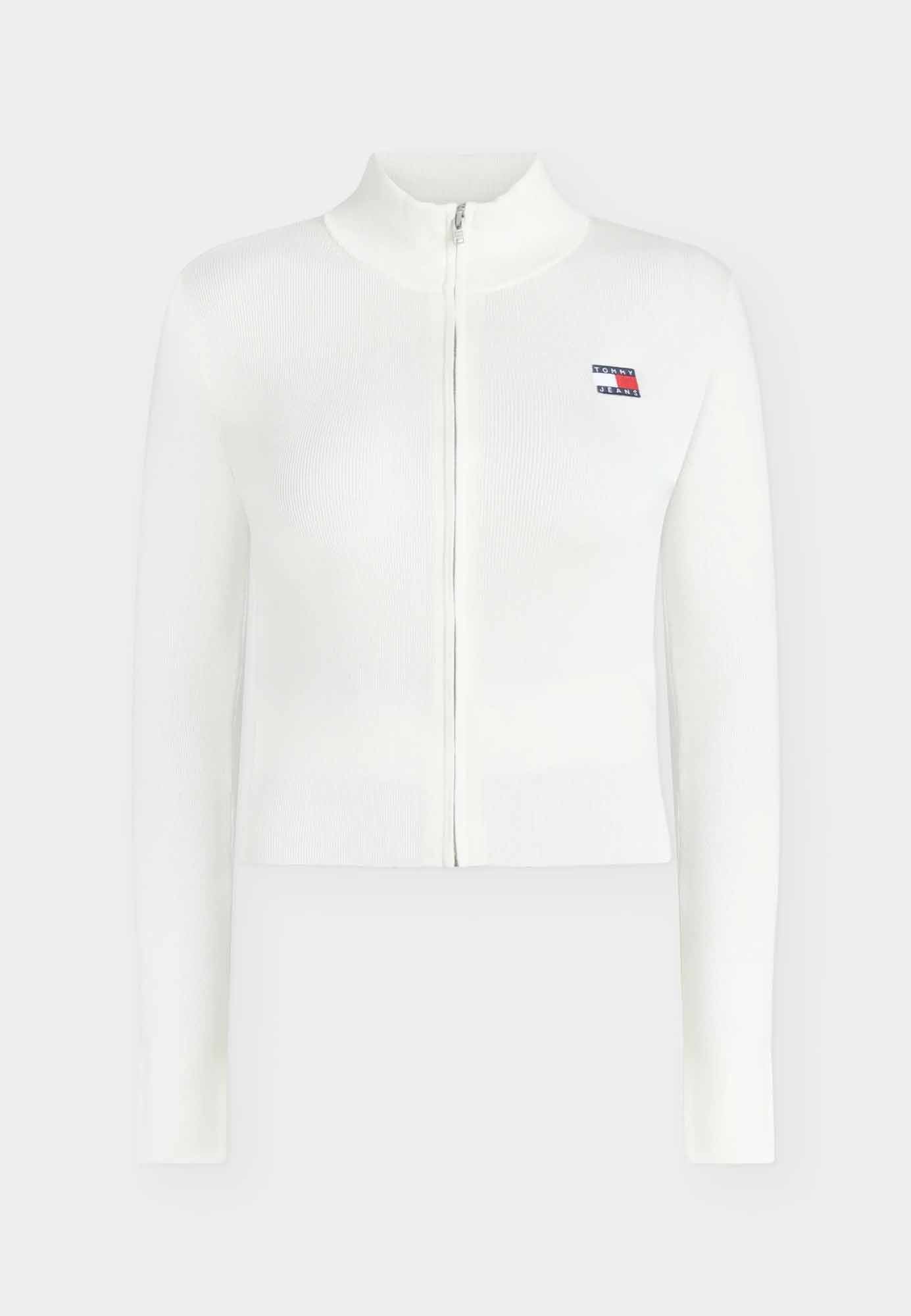 Tommy Hilfiger Tommy Jeans Zip Card, maglia da donna bianca