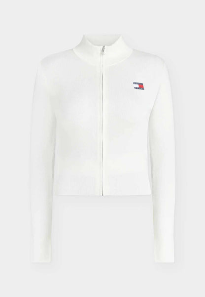 Tommy Hilfiger Tommy Jeans Zip Card, maglia da donna bianca