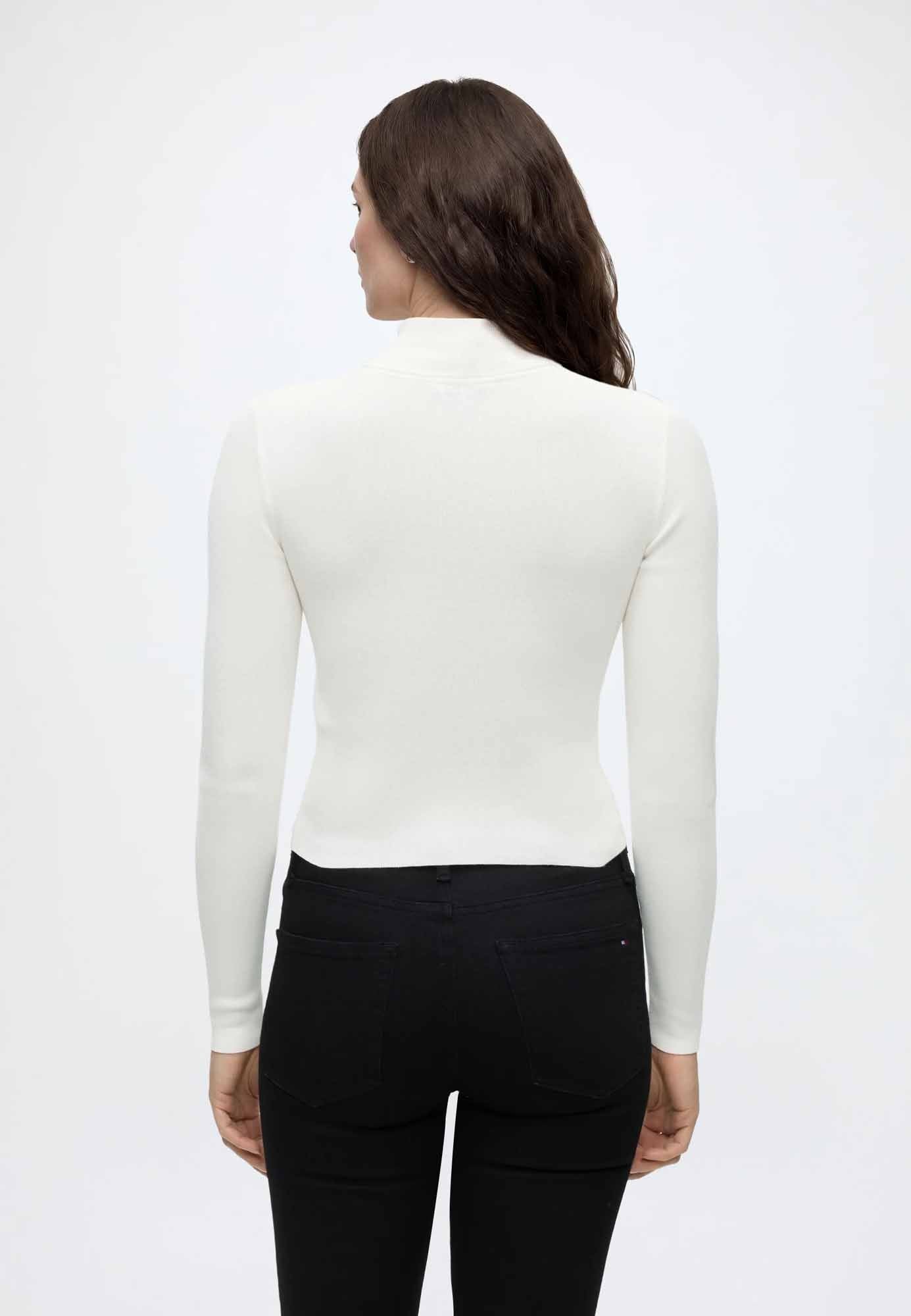 Tommy Hilfiger Tommy Jeans Zip Card, maglia da donna bianca