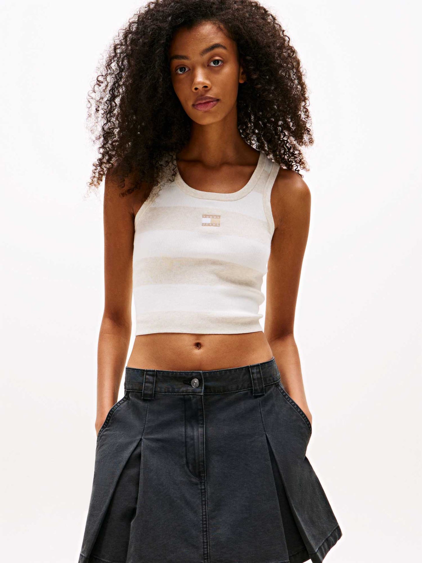 TOMMY H. CROP STRIPE