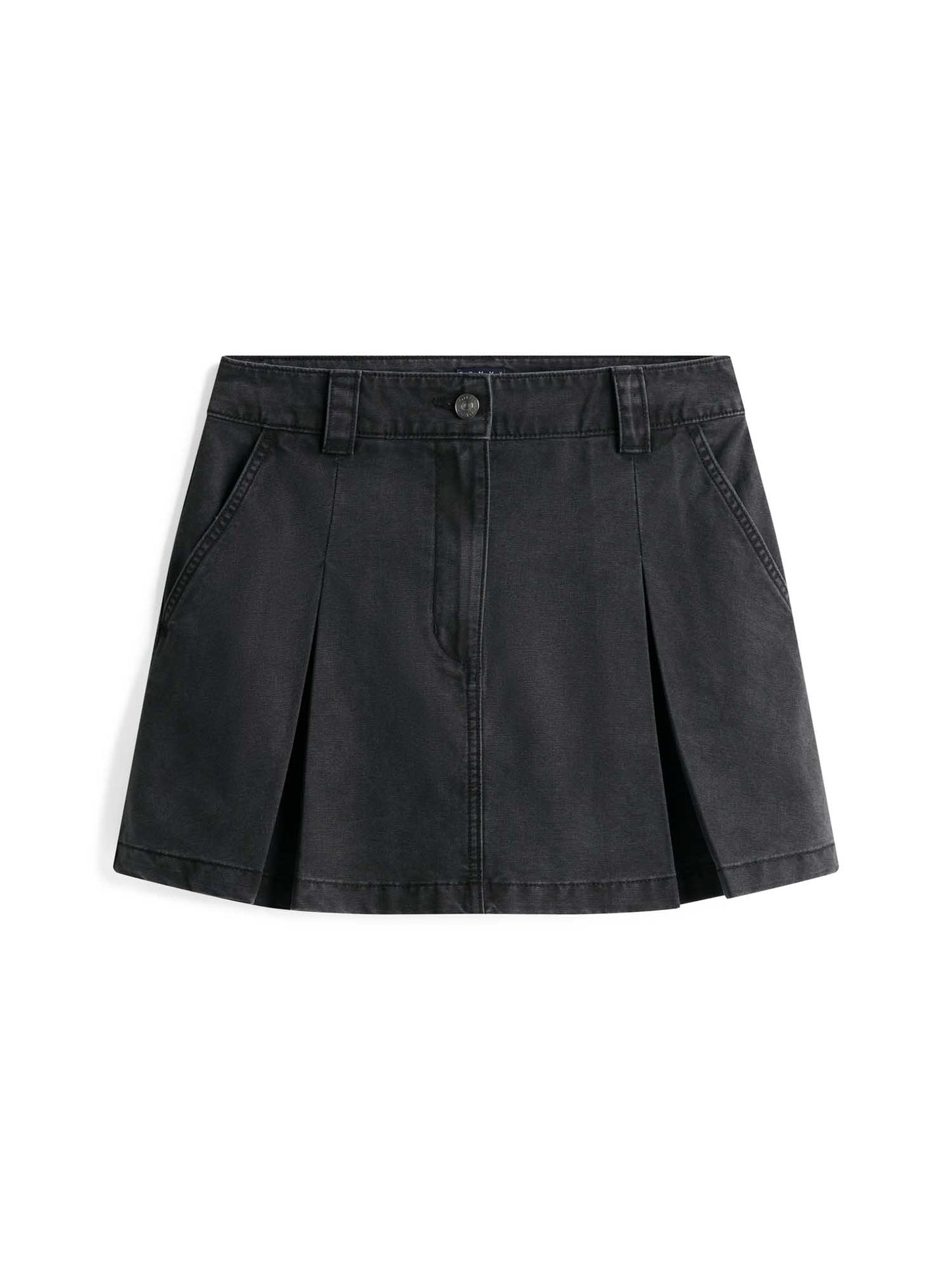 MINIGONNA A PIEGHE TOMMY JEANS DA DONNA NERO DENIM