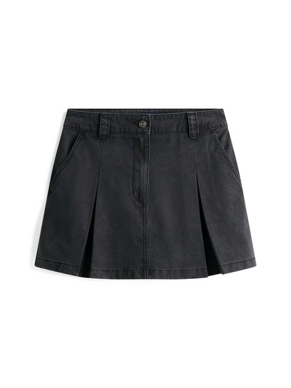 MINIGONNA A PIEGHE TOMMY JEANS DA DONNA NERO DENIM