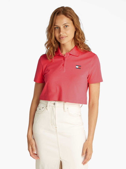 POLO CROPPED BADGE TOMMY JEANS DONNA CORALLO